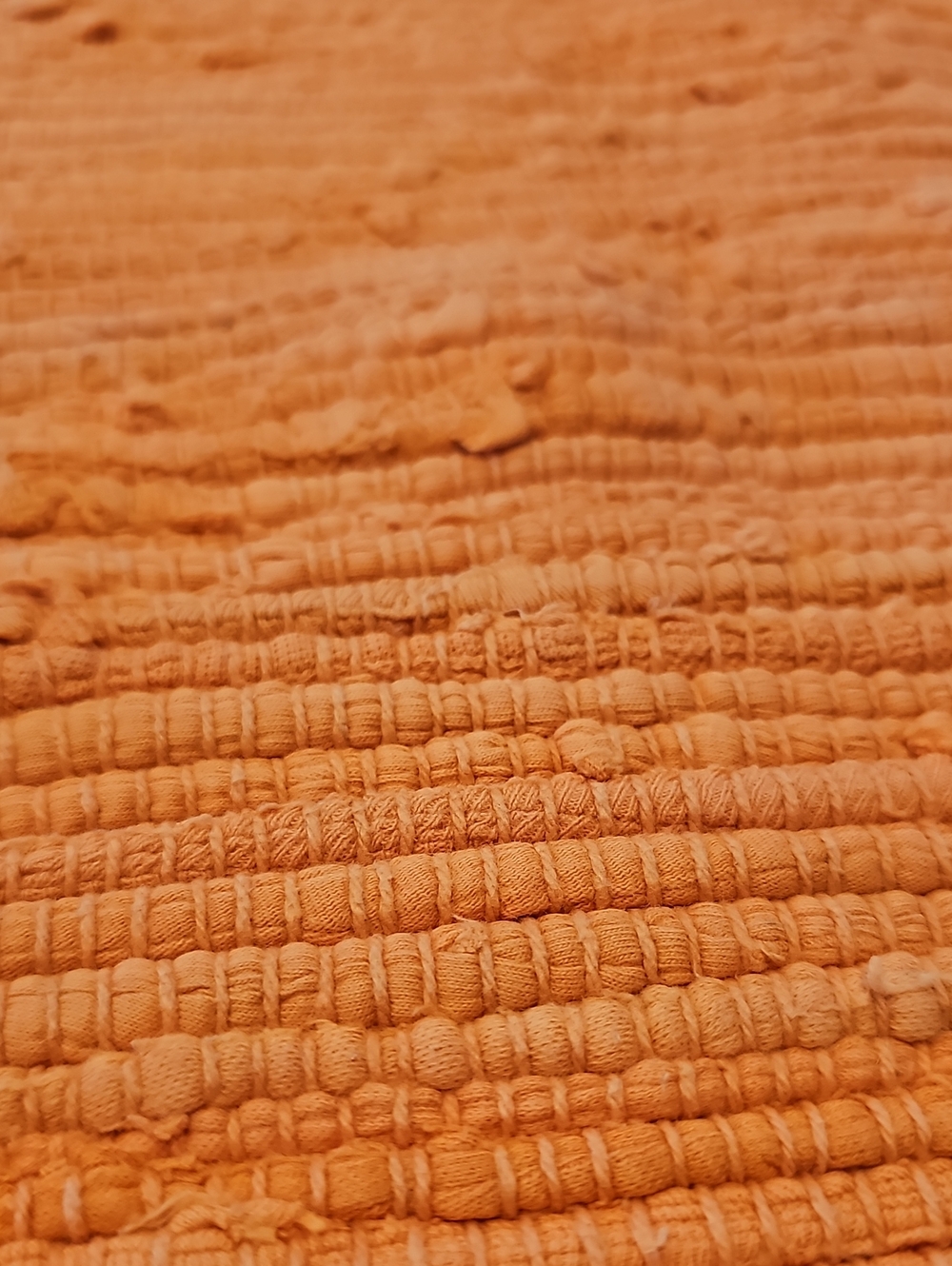 Handwoven Peach Cotton Rag Rug - Picture 4 of 9